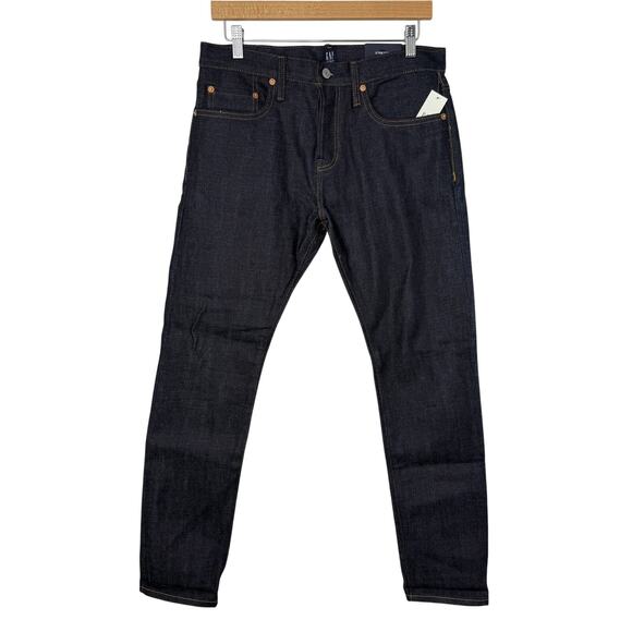 Gap Kaihara Selvedge Skinny Jeans 30x28 Dark Wash Stretch Denim Mid Rise - Picture 1 of 12